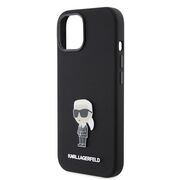 Husa premium pentru  iPhone 15 Karl Lagerfeld superior quality - Negru deschis