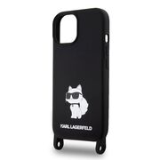 Husa premium pentru  iPhone 15 Karl Lagerfeld superior quality - Negru inchis