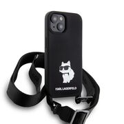 Husa premium pentru  iPhone 15 Karl Lagerfeld superior quality - Negru inchis