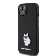 Husa premium pentru  iPhone 15 Karl Lagerfeld superior quality - Negru royal