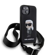 Husa premium pentru  iPhone 15 Karl Lagerfeld superior quality - Negru