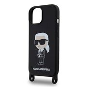Husa premium pentru  iPhone 15 Karl Lagerfeld superior quality - Negru