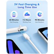 Stylus pencil USB-C, creion tableta Apple Techsuit V15, alb