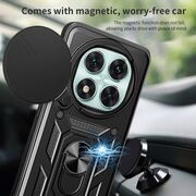Husa pentru Honor Magic 7 Pro Ring Armor Kickstand Tough Rugged Cover cu protectie camera, Verde