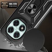 Husa pentru Honor Magic 7 Pro Ring Armor Kickstand Tough Rugged Cover cu protectie camera, Verde