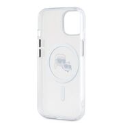 Husa premium pentru  iPhone 15 Karl Lagerfeld compatibila Magsafe - Alb