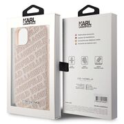 Husa premium pentru  iPhone 15 Karl Lagerfeld compatibila Magsafe - Bej