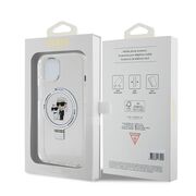Husa premium pentru  iPhone 15 Karl Lagerfeld compatibila Magsafe - Gri cenusiu