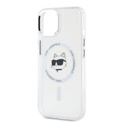 Husa premium pentru  iPhone 15 Karl Lagerfeld compatibila Magsafe - Gri