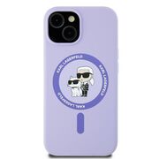 Husa premium pentru  iPhone 15 Karl Lagerfeld compatibila Magsafe - Mov