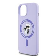 Husa premium pentru  iPhone 15 Karl Lagerfeld compatibila Magsafe - Mov