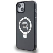 Husa premium pentru  iPhone 15 Karl Lagerfeld compatibila Magsafe - Negru denim