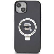 Husa premium pentru  iPhone 15 Karl Lagerfeld compatibila Magsafe - Negru denim