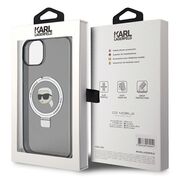 Husa premium pentru  iPhone 15 Karl Lagerfeld compatibila Magsafe - Negru denim