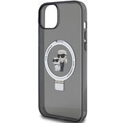Husa premium pentru  iPhone 15 Karl Lagerfeld compatibila Magsafe - Negru electric