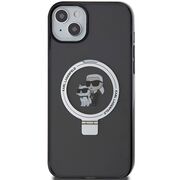 Husa premium pentru  iPhone 15 Karl Lagerfeld compatibila Magsafe - Negru electric