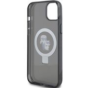 Husa premium pentru  iPhone 15 Karl Lagerfeld compatibila Magsafe - Negru electric