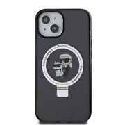 Husa premium pentru  iPhone 15 Karl Lagerfeld compatibila Magsafe - Negru royal