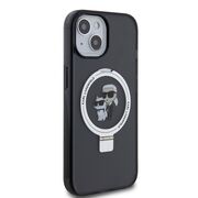 Husa premium pentru  iPhone 15 Karl Lagerfeld compatibila Magsafe - Negru royal