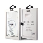 Husa premium pentru  iPhone 15 Karl Lagerfeld compatibila Magsafe - Transparent