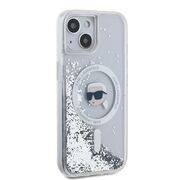 Husa premium pentru  iPhone 15 Karl Lagerfeld compatibila Magsafe - Transparent
