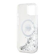 Husa premium pentru  iPhone 15 Karl Lagerfeld compatibila Magsafe - Transparent