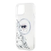 Husa premium pentru  iPhone 15 Karl Lagerfeld compatibila Magsafe - Transparent