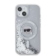 Husa premium pentru  iPhone 15 Karl Lagerfeld compatibila Magsafe - Transparent