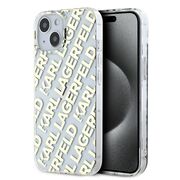 Husa premium pentru  iPhone 15 Karl Lagerfeld superior quality - Alb