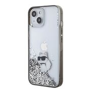 Husa premium pentru  iPhone 15 Karl Lagerfeld superior quality - Argintiu