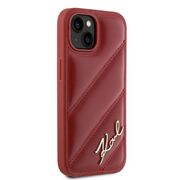 Husa premium pentru  iPhone 15 Karl Lagerfeld superior quality - Bordeaux