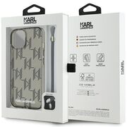Husa premium pentru  iPhone 15 Karl Lagerfeld superior quality - Gri inchis