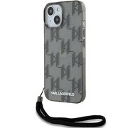 Husa premium pentru  iPhone 15 Karl Lagerfeld superior quality - Gri inchis