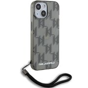Husa premium pentru  iPhone 15 Karl Lagerfeld superior quality - Gri inchis