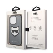 Husa premium pentru  iPhone 15 Karl Lagerfeld superior quality - Gri