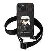 Husa premium pentru  iPhone 15 Karl Lagerfeld superior quality - Negru denim