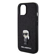 Husa premium pentru  iPhone 15 Karl Lagerfeld superior quality - Negru electric