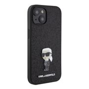 Husa premium pentru  iPhone 15 Karl Lagerfeld superior quality - Negru electric
