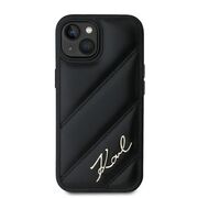 Husa premium pentru  iPhone 15 Karl Lagerfeld superior quality - Negru havana
