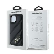 Husa premium pentru  iPhone 15 Karl Lagerfeld superior quality - Negru havana