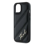 Husa premium pentru  iPhone 15 Karl Lagerfeld superior quality - Negru havana