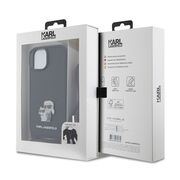 Husa premium pentru  iPhone 15 Karl Lagerfeld superior quality - Negru inchis