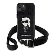 Husa premium pentru  iPhone 15 Karl Lagerfeld superior quality - Negru intens