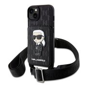Husa premium pentru  iPhone 15 Karl Lagerfeld superior quality - Negru intens