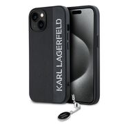 Husa premium pentru  iPhone 15 Karl Lagerfeld superior quality - Negru print