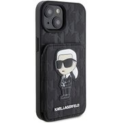 Husa premium pentru  iPhone 15 Karl Lagerfeld superior quality - Negru print