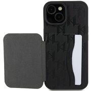 Husa premium pentru  iPhone 15 Karl Lagerfeld superior quality - Negru print
