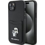Husa premium pentru  iPhone 15 Karl Lagerfeld superior quality - Negru royal