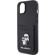 Husa premium pentru  iPhone 15 Karl Lagerfeld superior quality - Negru royal