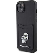 Husa premium pentru  iPhone 15 Karl Lagerfeld superior quality - Negru royal